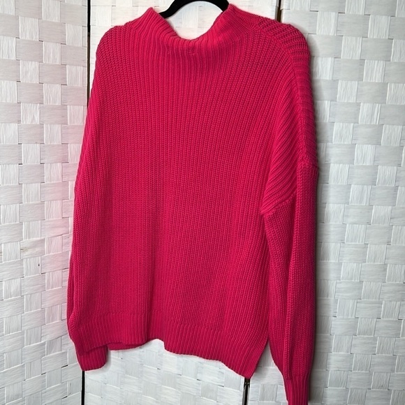 Pink Long Sleeve Knit Sweater SZ Large - Picture 5 of 6